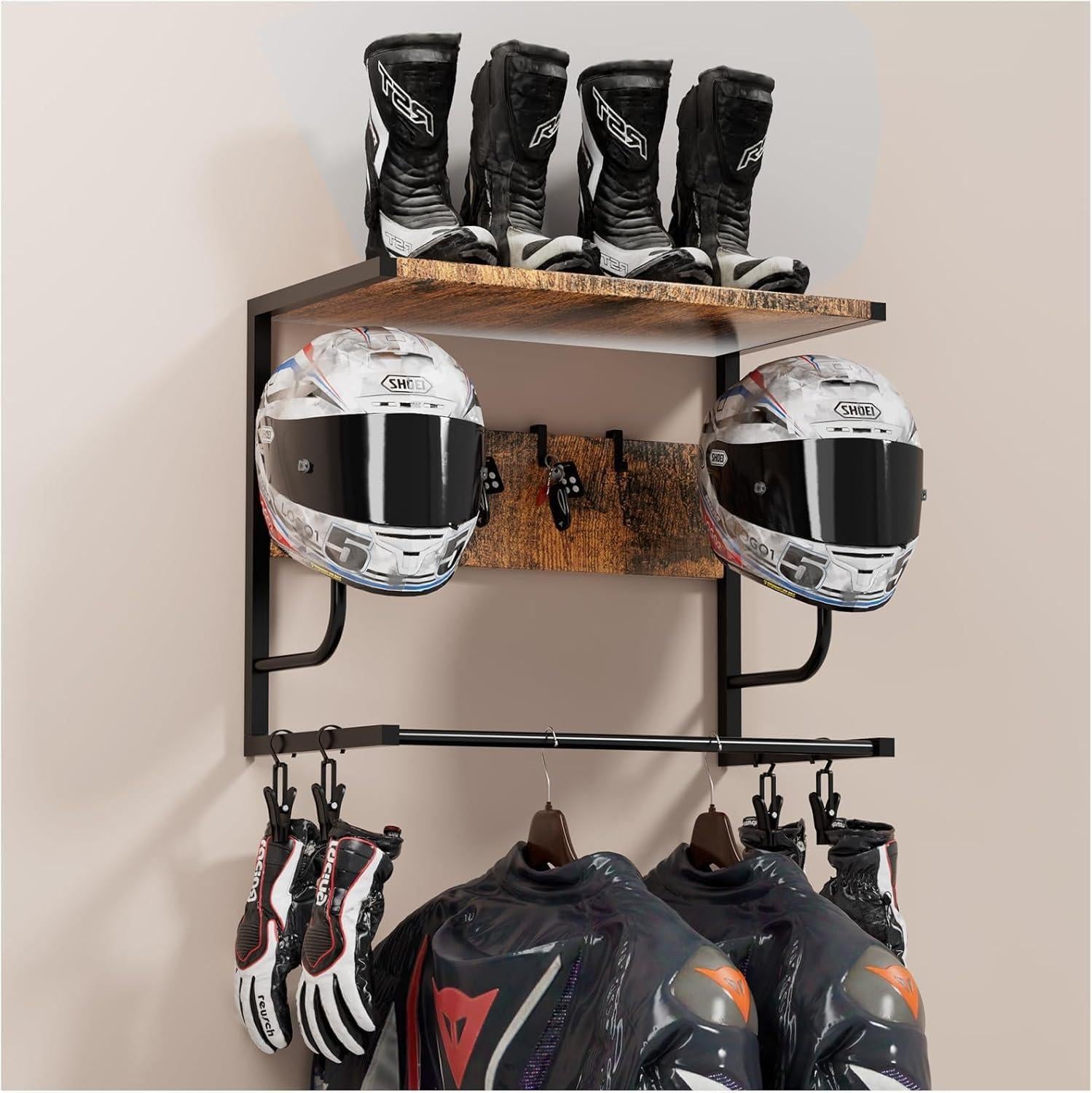 Soporte de pared premium Garvee para casco de moto